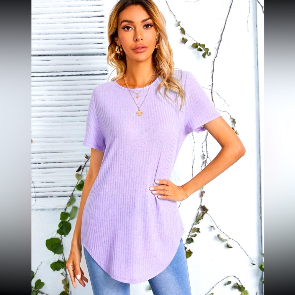 Emery Rose light knit work blouse with buttons down back